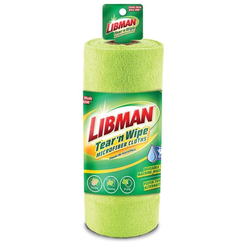 Libman Tear N Wipe Cloths, 15 Cloth Roll