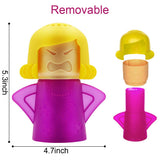 Abnaok 2PCS Angry Mama Microwave Cleaner with Chilly Mama Fridge Cleaner, Easily Clean in Minutes, Microwave cleaner Steam for Home or Office