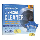 CleanHike Garbage Disposal Cleaning Deodorizer Tablets - (24 Pack), Super Fresh Lemon Foam Deep Cleaning Action Sink, Garburator, Disposer Freshener