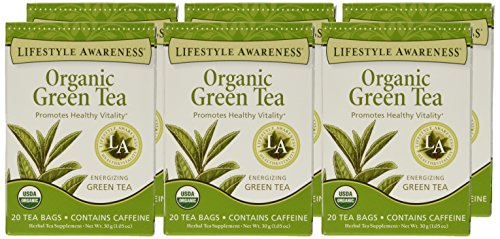 Lifestyle Awareness Organic Green Tea, 20 Tea bags (Pack of 1)