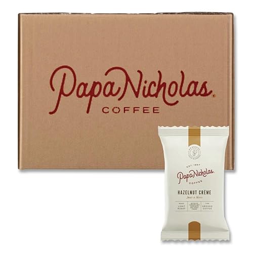PapaNicholas Coffee 25187 Premium Coffee, Hazelnut Creme, 18/Carton