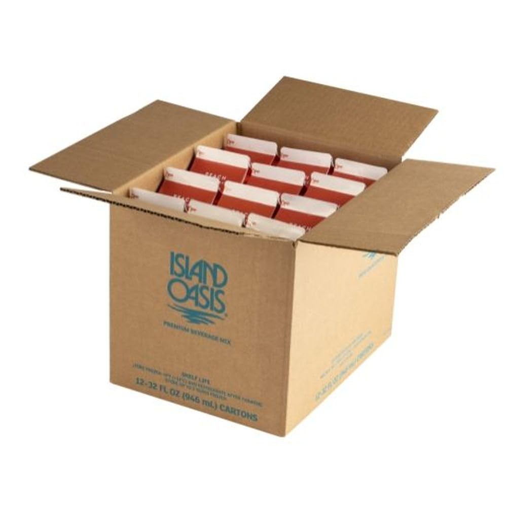Island Oasis Peach Frozen Mix, 32 Fluid Ounce - 12 per case.