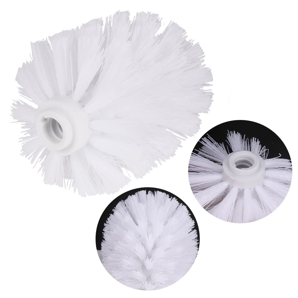 2Pcs Toilet Brush Replacement Head Cleaning Tool, Suitable for Brush rods with a Diameter of 12mm, White