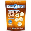 Drizzilicious Mini Flavored Rice Cakes Birthday Cake - Rice Crisps, Healthy Snack for Adults and Kids, Vegan, Gluten Free Snack, Allergen Free, Only