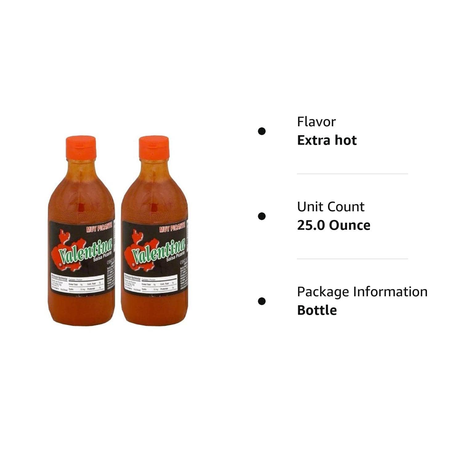 Valentina Black Label Hot Sauce - 12.5 oz. (Pack of 2) (Extra Hot)