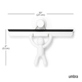 Umbra Buddy Bathroom Squeegee for Shower, Mirror, Window - Adhesive Storage Hook Included