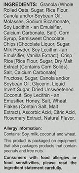 Kirkland Chewy Granola Bars Chocolate Chip, 60 ct Net WT 60 X 0.85 oz (24g) Bars, Net WT 51 oz (1.44kg)