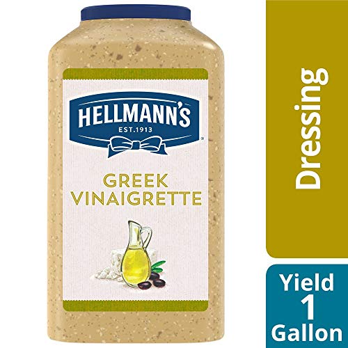 Hellmann's Greek Vinaigrette Salad Dressing Jug Gluten Free, No Artificial Flavors or added MSG, 1 gallon (Pack of 1)