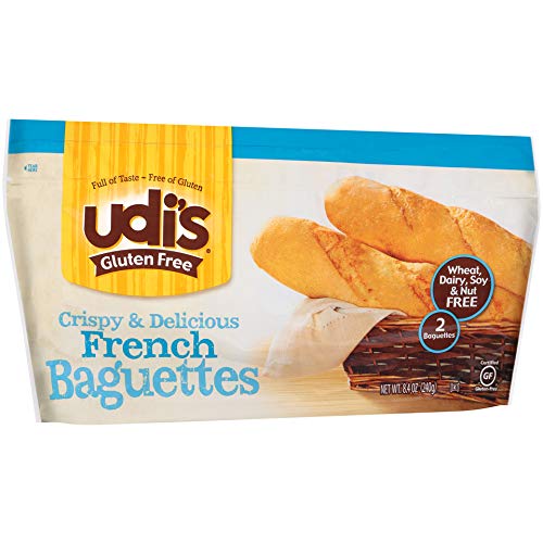 Udi's Gluten Free Crispy and Delicious French Baguettes, Frozen, 8.47 oz. Bag