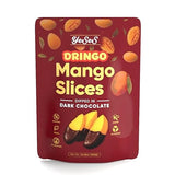 Mango Slices Dipped in Dark Chocolate Dringo Yeses - Premium Dried Mango Snack, Non-GMO, Vegan, Kosher, All-Natural, No Additives, 10.58 oz (300g)
