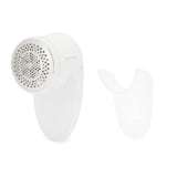 Amazon Basics Battery Operated Fabric Shaver for Clothes, Remove Pilling, Lint and Fuzz Removal, 6-Leaf Blades with Safety Lock, Portable, Includes 2