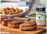 KINDERs Pantry Essentials Seasoning Set, 4-Pack, 10.5 oz The Blend, 9.5 oz Buttery Steakhouse, 9.5 oz Woodfired Garlic, 9.4 oz Butcher's All Purpose