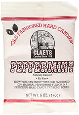 Claey's, Old Fashioned Hard Candy Peppermint, 6 Ounce Bag