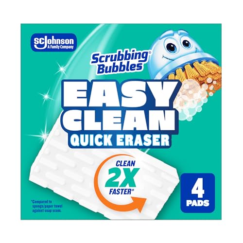 Scrubbing Bubbles Easy Clean Quick Eraser, Multipurpose Durable Bathroom Cleaner Sponge for Shower and Tub Tiles, Sinks, Faucets, Counters, Toilets