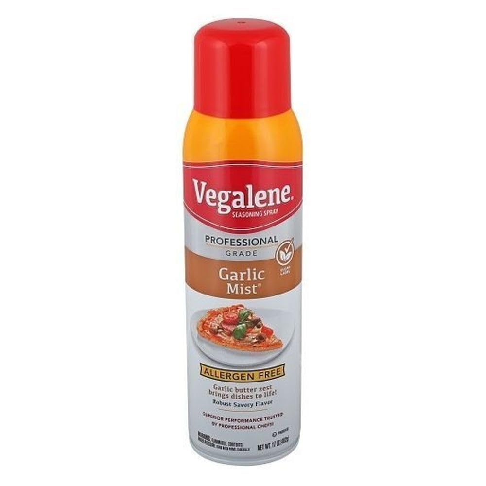 Vegalene Zesty Garlic Mist Seasoning Pan Spray, 17 Ounce Aerosol -- 1 each.