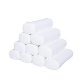 12 Rolls Soft Coreless Toilet Paper, Disposable Facial Tissues, 5-Ply Toilet Tissue