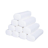 12 Rolls Soft Coreless Toilet Paper, Disposable Facial Tissues, 5-Ply Toilet Tissue