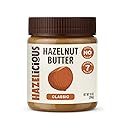 Hazelicious CLASSIC Hazelnut Butter, 2 Simple Ingredients - Hazelnuts & Sea Salt, No Added Sugar, No Palm Oil, 7g Protein, Creamy & Spreadable Nut