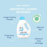 AspenClean | HE Liquid Laundry Detergent | Unscented | Non - Toxic | Natural | EWG Verified | Safe for Babies, Pets & Kids | 64 fl oz (2-pack)