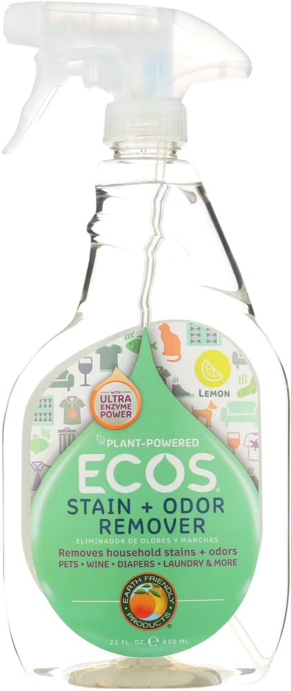 Earth Friendly Products Everyday Stain and Odor Remover Spray, 22 Oz (Pack of 4)