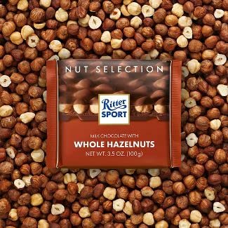 Ritter Sport, Milk Chocolate with Whole Hazelnuts, 3.5-Ounce Bars - Pack of 10