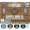 Black Rifle Coffee Company Supply Drop Variety Pack (96 Count of K Cups) - Silencer Smooth (Light), AK-47 (Medium), Just Black (Medium) & BeyondBlack