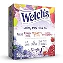 Welch's Singles To Go Variety Pack, Watertok Powdered Drink Mix, Includes 4 Flavors, Grape, Passion fruit, Strawberry Peach, Cherry Pomegranate, 1 Box