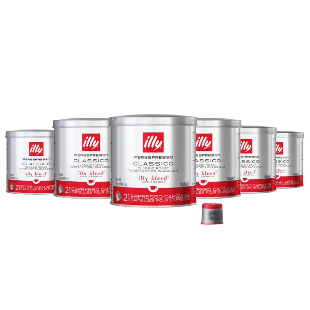 illy Coffee iperEspresso Capsules - Single-Serve Coffee Capsules & Pods - Single Origin Coffee Pods - Classico Medium Roast with Notes of Caramel