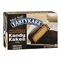 Tastykake Kandy Kakes Dark Chocolate Peanut Butter Snack Cakes, Family Pack of 12 Cakes