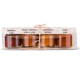 Artigiani dei Sapori “La Formaggeria” Cheese Condiment 4-Pack - Sweet Tropea Onion Jam, Chili Jam, Chestnut Honey & Mixed Berries Jam (1.3 oz x 4)