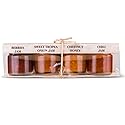 Artigiani dei Sapori “La Formaggeria” Cheese Condiment 4-Pack - Sweet Tropea Onion Jam, Chili Jam, Chestnut Honey & Mixed Berries Jam (1.3 oz x 4)