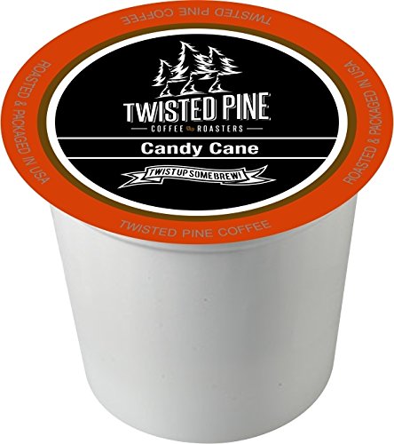 Twisted Pine Coffee Candy Cane, Flavored Coffee, Single-Serve Cups for Keurig K-Cup Brewers, 80 Count