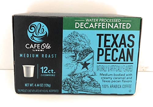 CAFE OLÃ‰ Cafe Ole Taste of Texas DECAF Coffee K Cups Gift Assortment, 12ct. (36 Cups) Houston Blend, Texas Pecan, Taste of San Antonio