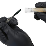 North Spore Black Nitrile Disposable Laboratory Gloves (100 ct) | Latex-Free, Powder-Free | Safe for Food Contact (Medium)