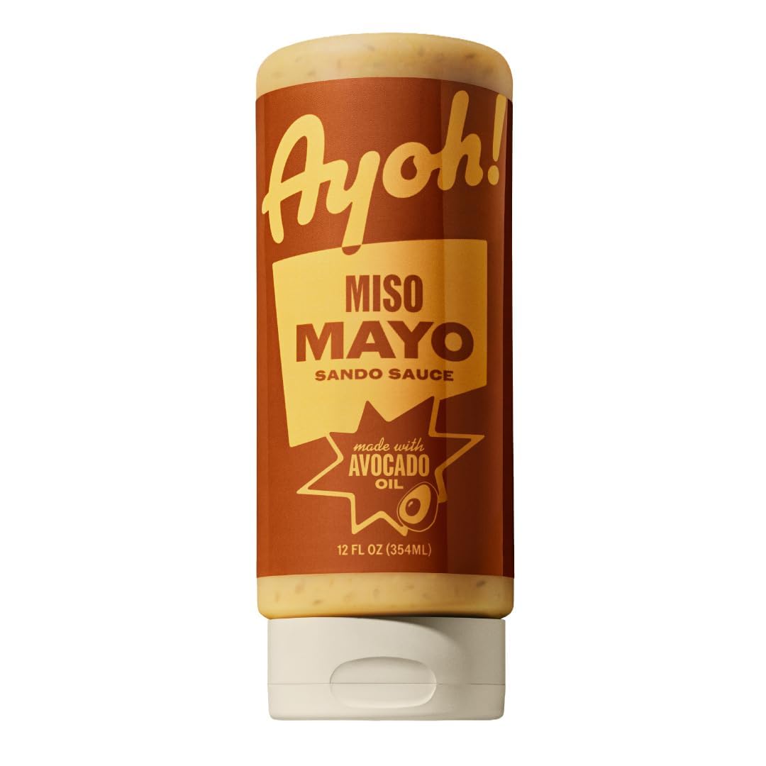 Ayoh! Miso Mayo with Avocado Oil | 12 oz (Pack of 1) | Gluten Free, Non-GMO, Keto Friendly | Ultimate Condiment for Sandwiches, Burgers, Bowls, Dips