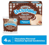 Uncrustables Frozen Chocolate Flavored Hazelnut Spread Sandwich, 4 count - Pack of 7 (total 28 pieces)
