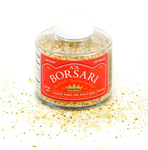 Borsari Seasoned Salt Combo - Multi-Use All Purpose Original and Orange Ginger Seasonings - Gourmet Sea Salt Blends With Herbs and Spices - Set of 2