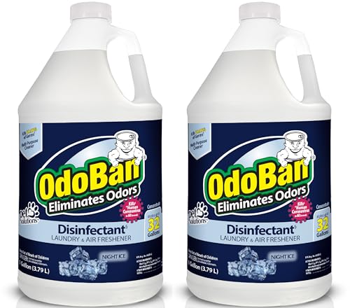 OdoBan Disinfectant Concentrate and Odor Eliminator, Made in the USA, Night Ice Scent, 2 Gallons