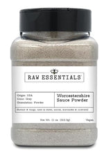 Raw Essentials Worcestershire Sauce Powder - Robust and Tangy - Elevates Stews, Sauces, Marinades, and Cocktails - Vegan - 11 Ounce