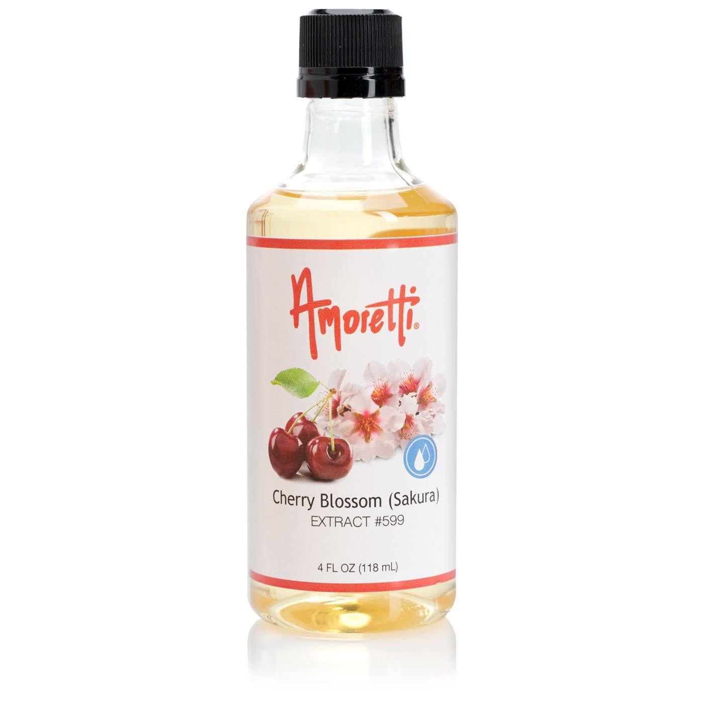 Amoretti - Cherry Blossom Extract Water Soluble 2 oz - Highly Concentrated & Perfect For Pastry, Savory, Brewing, and more, Preservative Free, Vegan