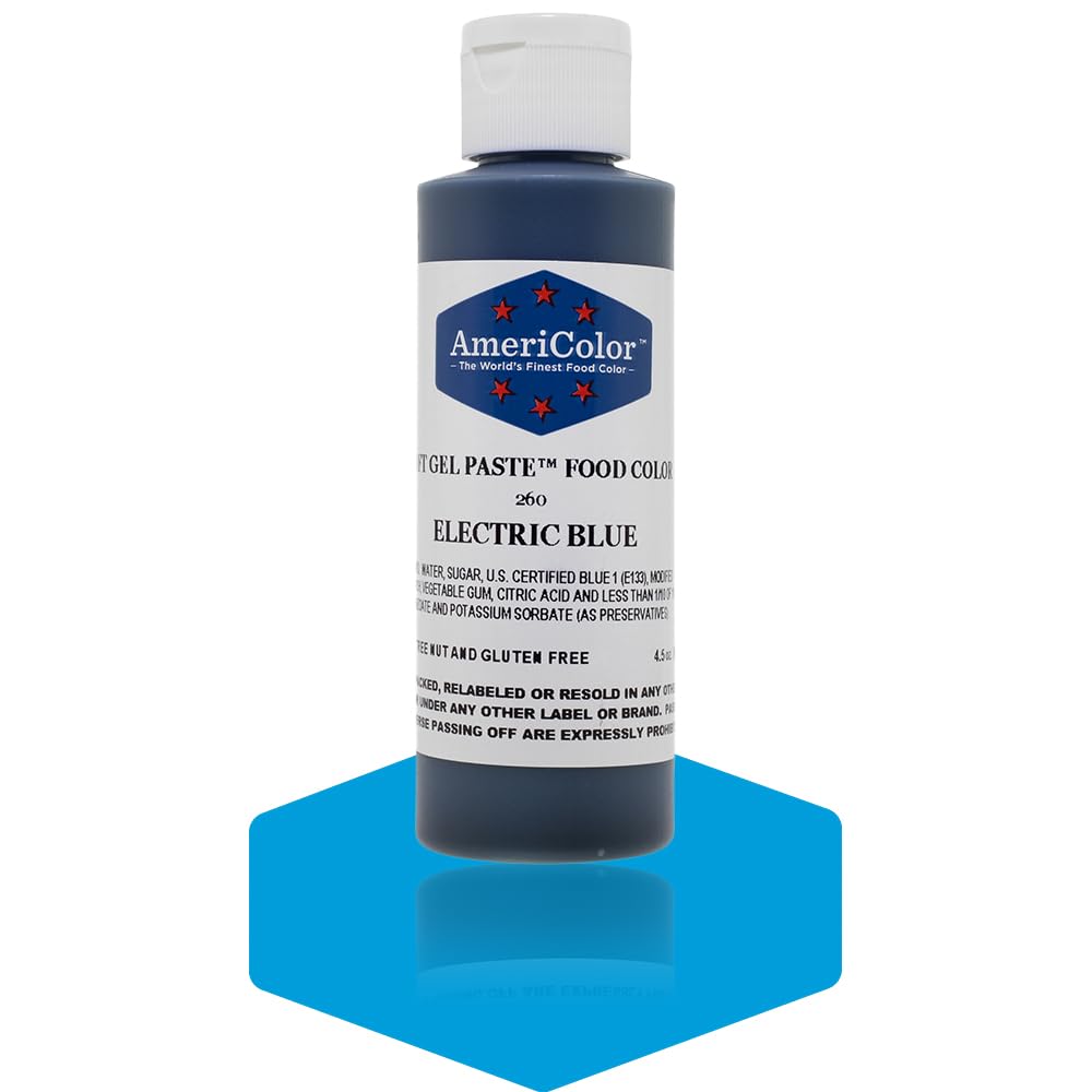 Americolor Soft Gel Paste Food Color, 4.5-Ounce, Electric Blue