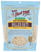 Bob's Red Mill Organic Old Fashioned Rolled Oats, 16oz (Pack of 1) - Organic, Non GMO, Whole Grain, Vegan, Kosher