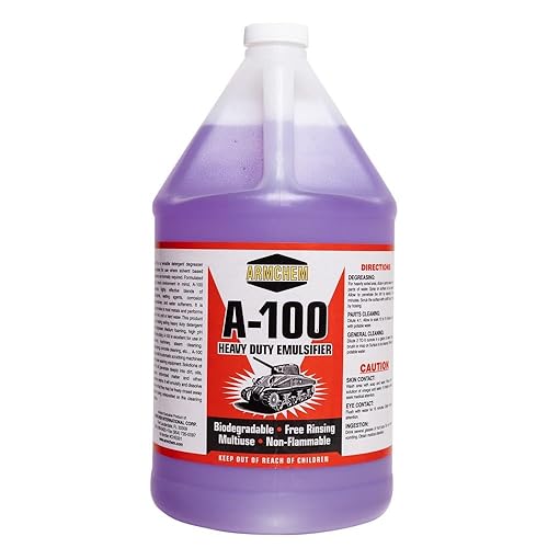 Armchem A-100 Heavy Duty Biodegradable Degreaser - Economical, Non-Toxic, Water-Based Emulsifier for Industrial, Institutional, and Commercial