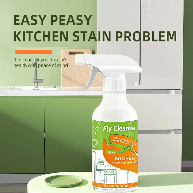 Fly Cleanse FlyCleanse Spray, FlyCleanse Kitchen Cleaner, Electrolyzed Ion Kitchen Cleaner Spray, Natural Enzyme Formula Liquid Cleaner for Household