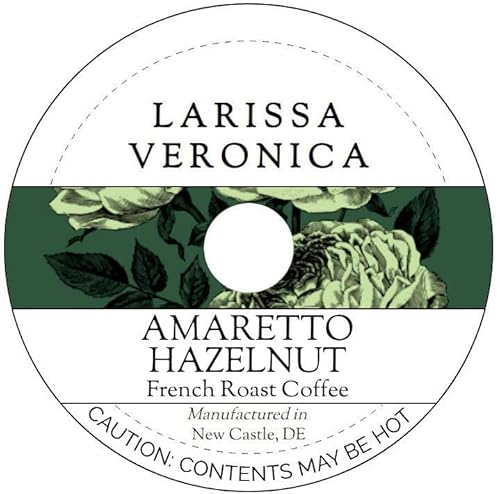 Amaretto Hazelnut French Roast Coffee (Single Serve K-Cup Pods) (Gourmet, Naturally Flavored, Whole Coffee Beans) (12 pods, ZIN: 571143)