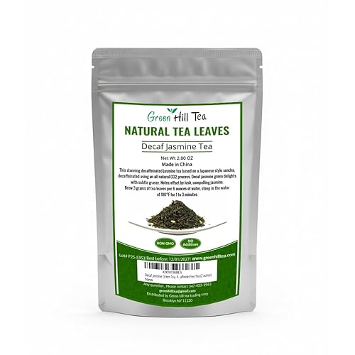 Greenhilltea Decaf Jasmine Green Tea, Perfect beverage who wish for Caffeine-Free Tea (2 ounce)