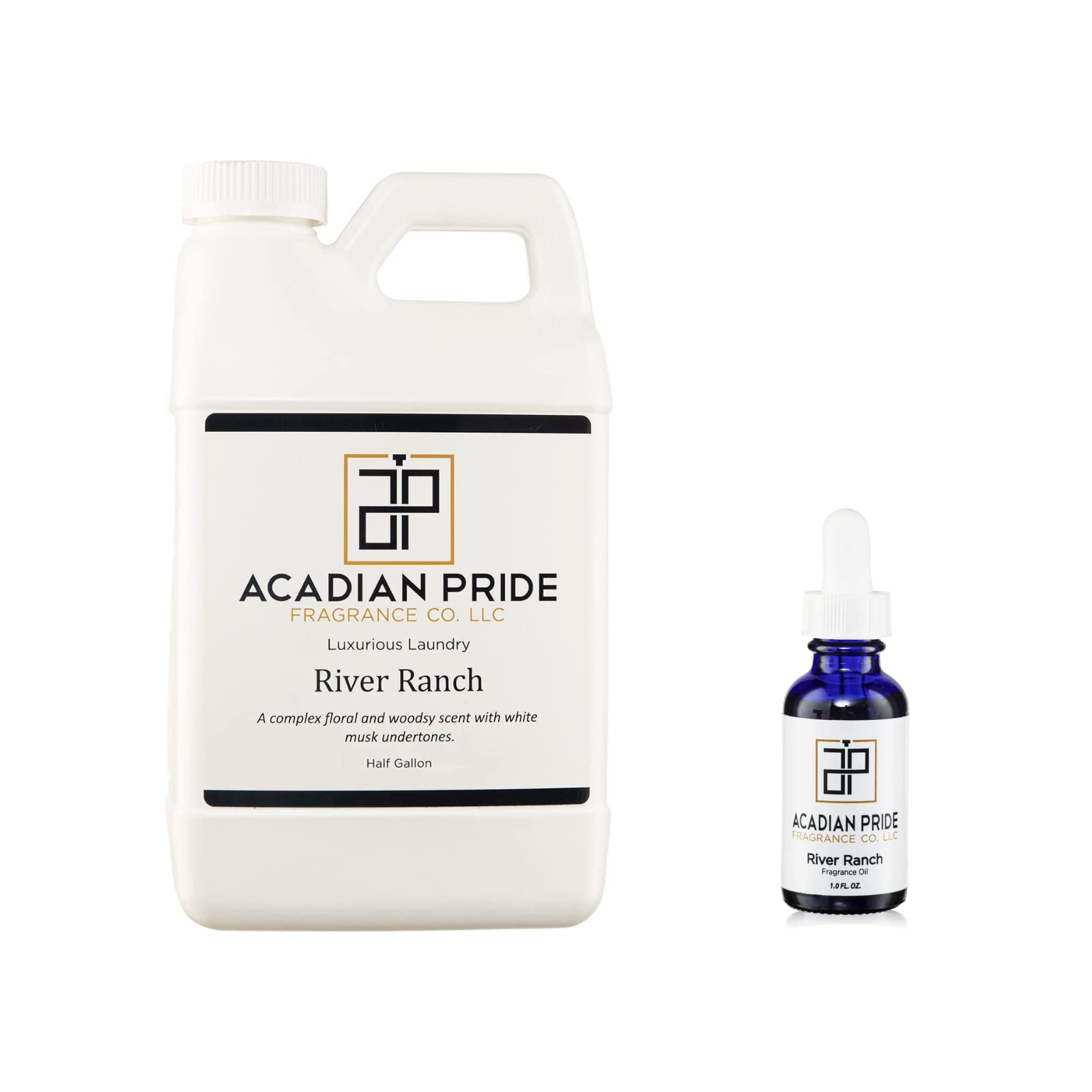 ACADIAN PRIDE FRAGRANCE CO Luxurious Wash Laundry Detergent 1/2 Gallon & Fragrance Oil 1oz Bundle Bulk Value Gift Set Home Fragrance Room Essential