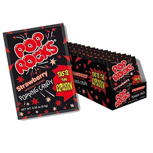 Pop Rocks Strawberry Candy .33-oz. Package - Case of 24-24 Pieces