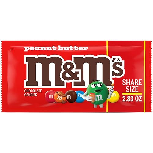 M&M'S Peanut Butter Chocolate Candy Sharing Size 2.83-Ounce Pouch