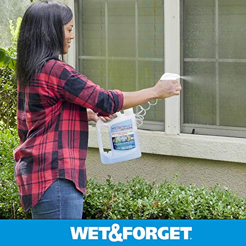 Wet & Forget Outdoor Moss, Mold, Mildew, & Algae Stain Remover Multi-Surface Cleaner, Ready to Use, 64 Fluid Ounces, 4 Pack